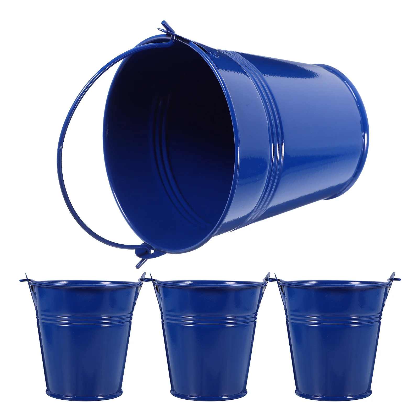 4 pçs baldes de ferro com alça vaso de flor de ferro para plantio de metal suculentas vaso de flores festa baldes de lata decoração de casa