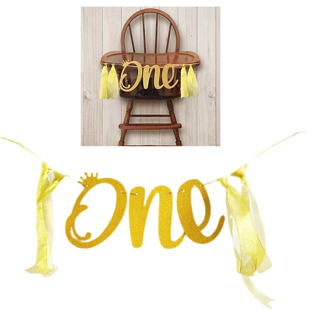

Vibrant Colors High Chair Banner First Birthday Decoration High Chair Banner Garland Photo Prop Dessert Table