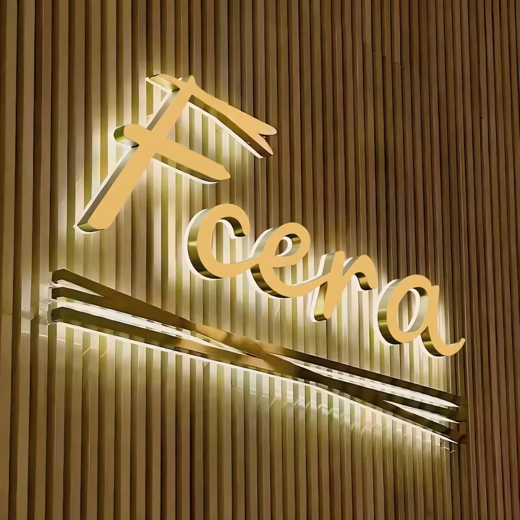 Custom Metal LED Letters Sign Business 3D Acrylic Signage Light Up Signboard Wall Logo Luminous Outdoor Company Store Decoration