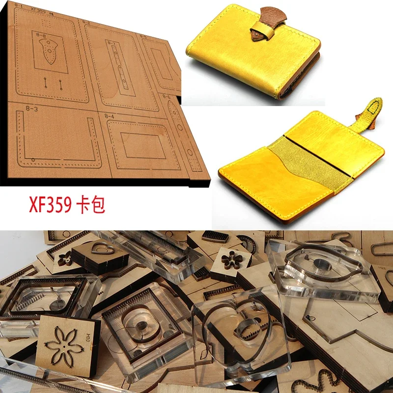 

Handmade Wooden Die Card Bag/wallet Leather Craft Punch Hand Tool Cut Knife Mould XF359 Leather Craft Tools