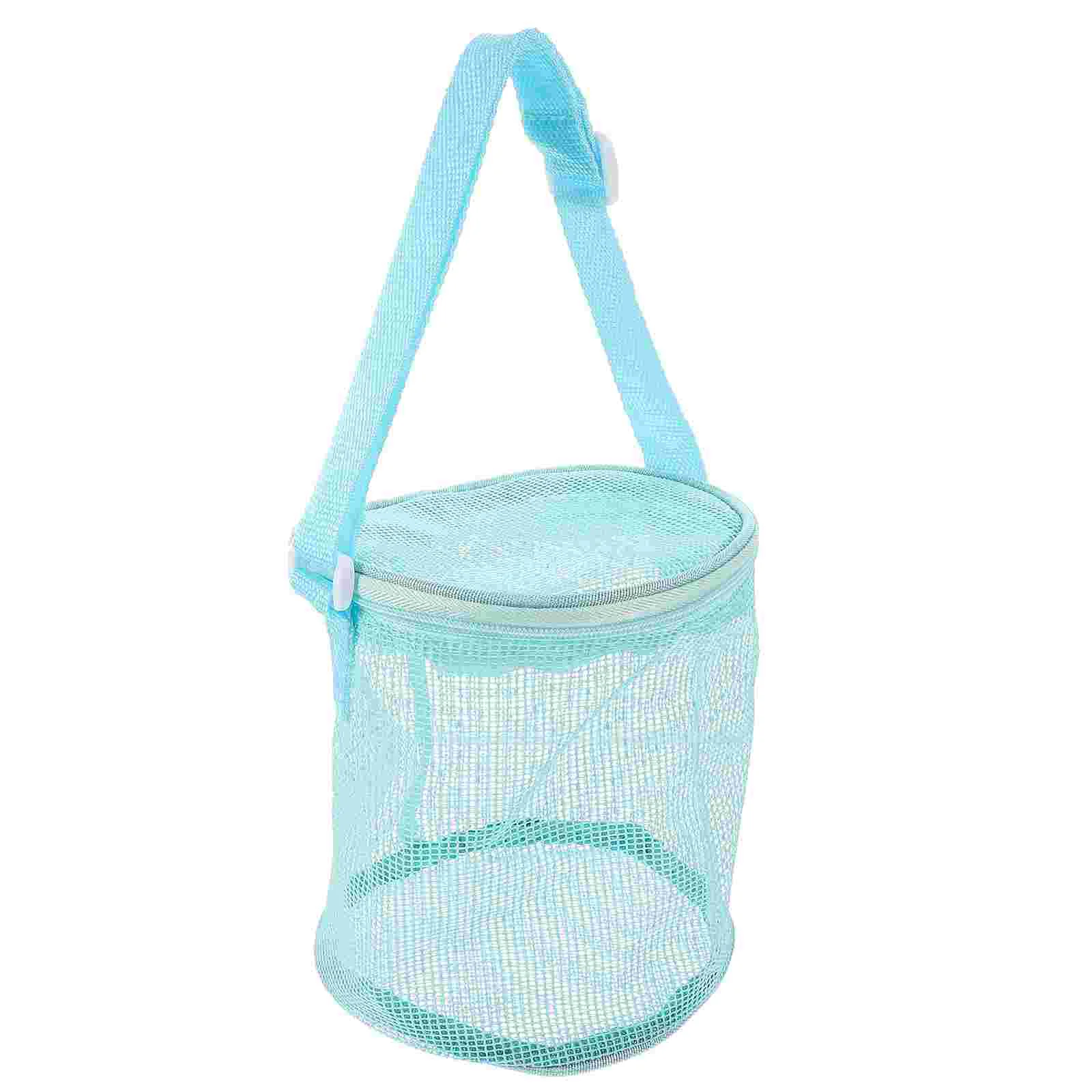 Beach Storage Bag Portable Bucket Kids Supply Children Large Capacity Round Mesh