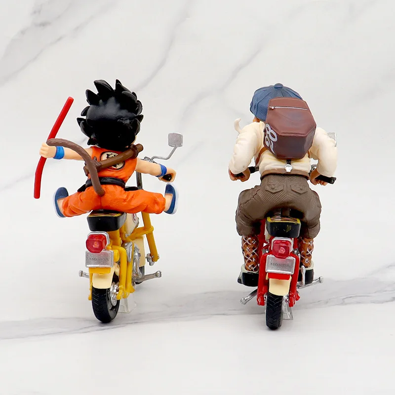 Dragon Ball Sun Wukong Turtle Motorcycle Model Handmade Collectible Blind Box Toy Trendy Desktop Car Ornament Action Figure