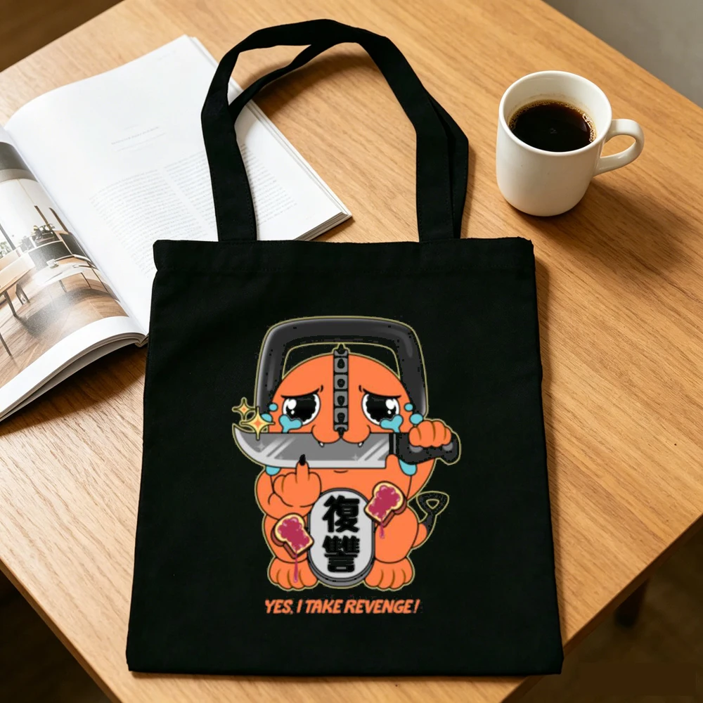Chainsaw Man tote bag shoulder  torba na zakupy reusable shopping shopper woman