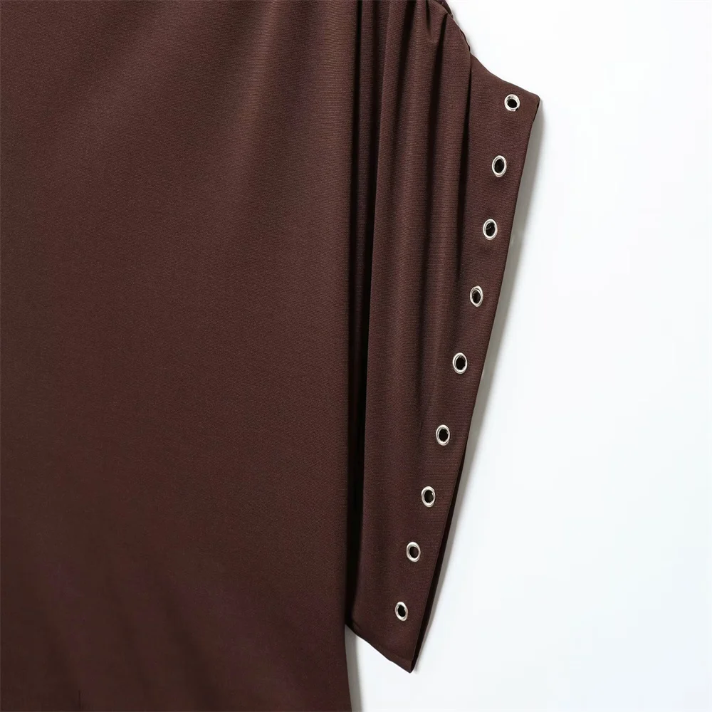 여름 신상 여성 패션 유럽 및 미국 스타일 원형 비대칭 스트레이트 튜브 드레스