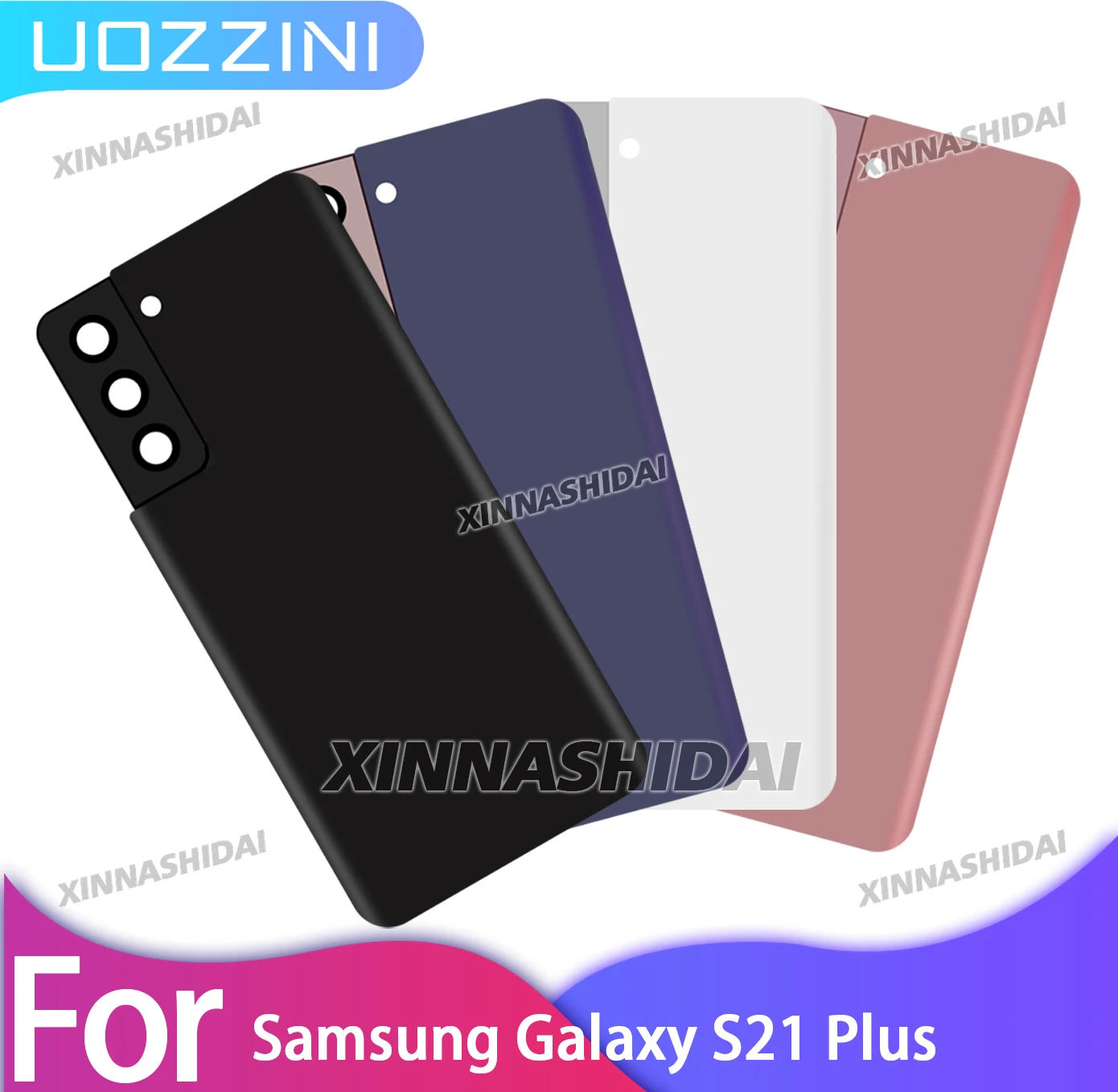 

Для Samsung Galaxy S21 Plus корпус телефона задняя крышка аккумулятора задняя крышка панель крышка камеры стеклянный объектив