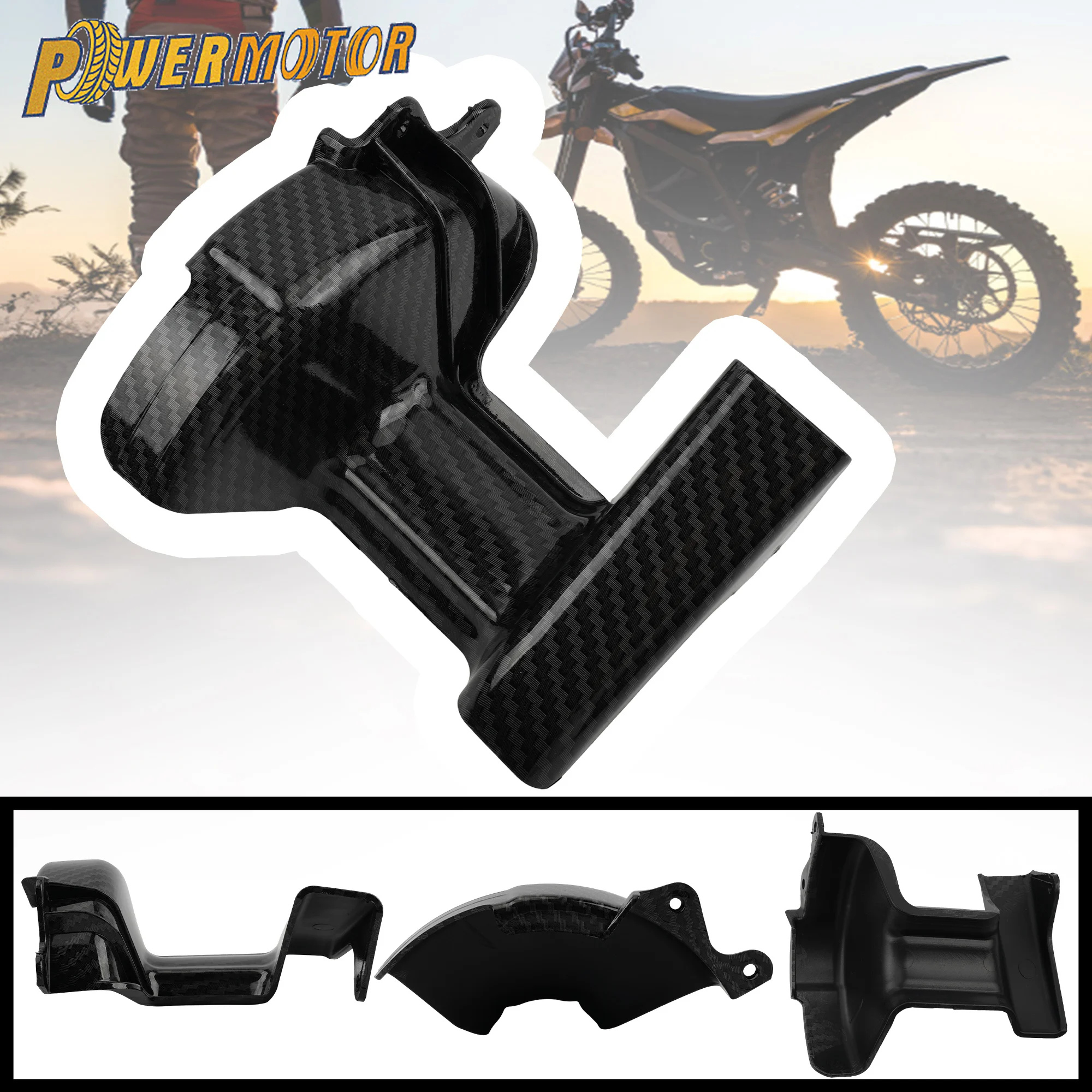 

For Surron Light Bee X Motorcycle Middle Shaft Sleeve Protection Case Imitation Carbon Fiber Electric Bikes Modified Accessories