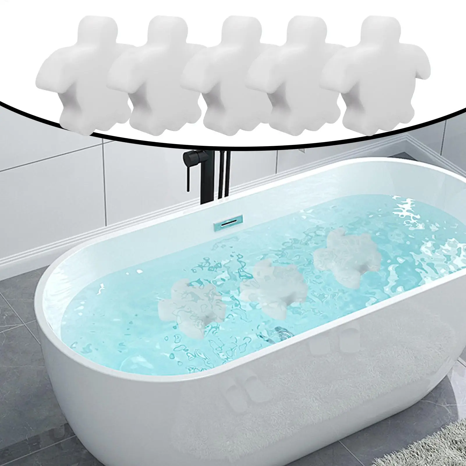 10pcs Pool Scum Eliminating Balls Washable Oil Absorbing Sponge Reusable Pool Filter Bath SPA Hot Tub Grime Scum Cleaning Tools