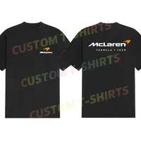 2024 Hot Sale Summer 100% Cotton Black McLarens Formula Logo T Shirt Men Short Sleeves Cool Tee Hip Hop Streetwear T-shirt