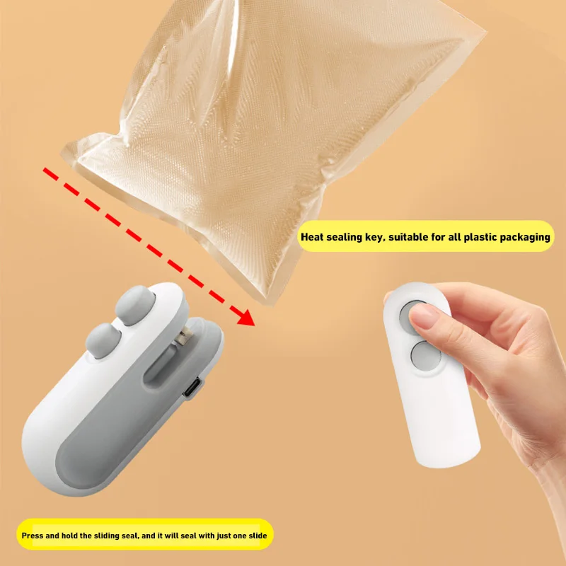 Xiaomi Mini Sigillatrice per sacchetti di calore Sigillatrice per pacchetti Sacchetti Sigillatrice per alimenti in plastica Borsa con clip Sigillatrice portatile Sigillatrice termica per imballaggi alimentari