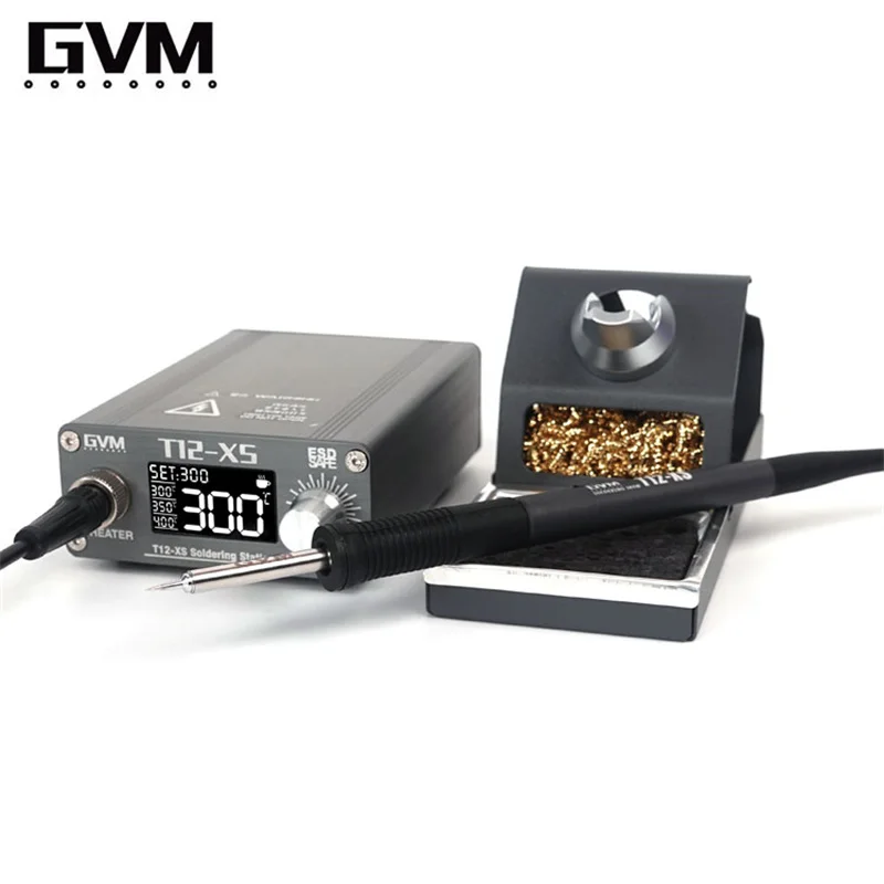 SUNSHINE GVM T12-XS intelligent Welding Table 110V/220V universal LCD Display For JBC Handle Phone Repair Soldering Station Tool