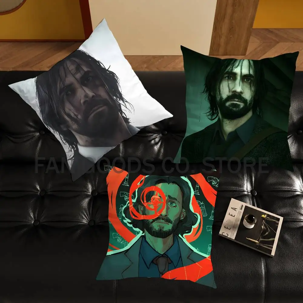 

A-Alan Game Wake Printed Pillow Cover Cushion Case Simple Sofa Pillow Case No Pillow Core