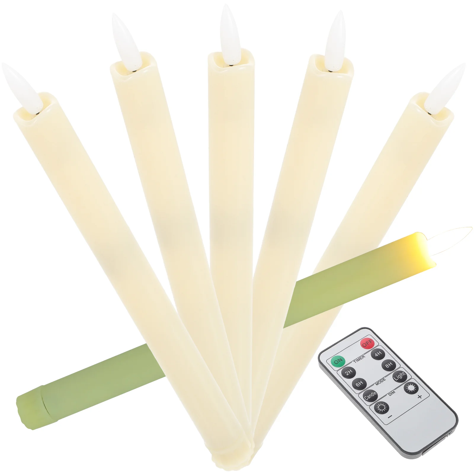 6 Pcs Remote Control Electronic LED Flameless Candles The Christmas Operated Taper Pp Lights