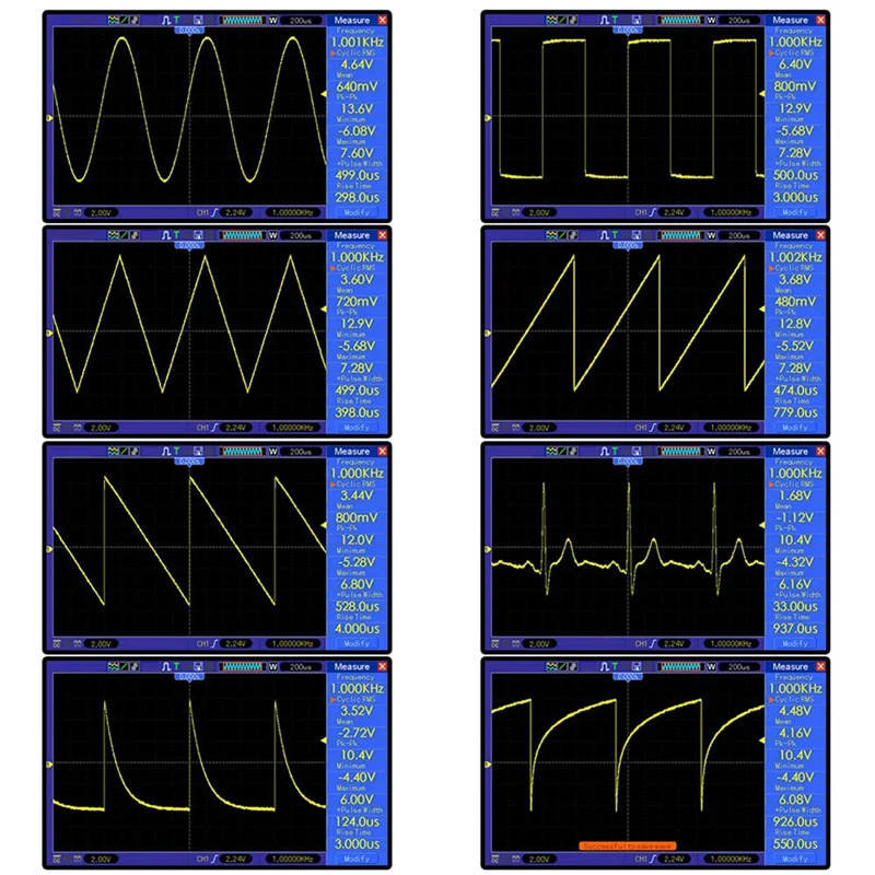 ABRW-FG-200 DDS Fungsi Generator Sinyal Penghitung Frekuensi 0.01Hz -500Khz Modul Sumber Sinyal Sinus + Persegi + Bentuk Gelombang Gigi Gergaji