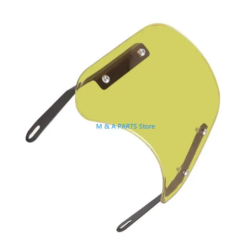 U1JF Clear Front Windshield Vintage Wind Deflector Stylish Motorcycle Headlight Wind Deflector Durable fit for CG125
