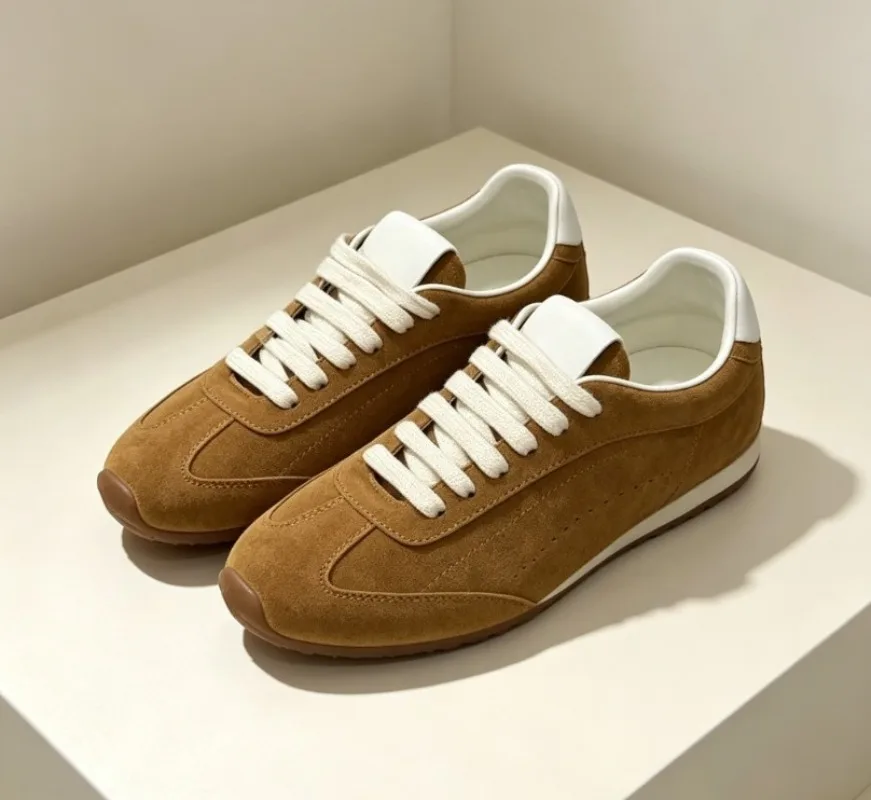 All-Match Men Women Retro White Sneakers Soft Flat Sole Autumn Casual Trainers Vintage Comfortable Footwear
