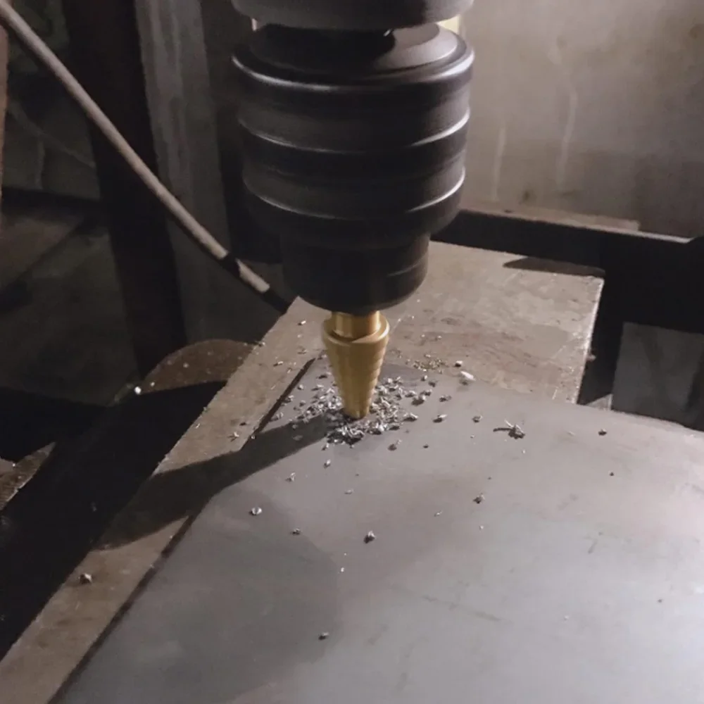 HSS Titanium Step Drill Bit High Speed Stepped Drill Set Saw Drill Tools Conical Stage Drill For Metal Wood 3-12/4-12/4-20/4-32m