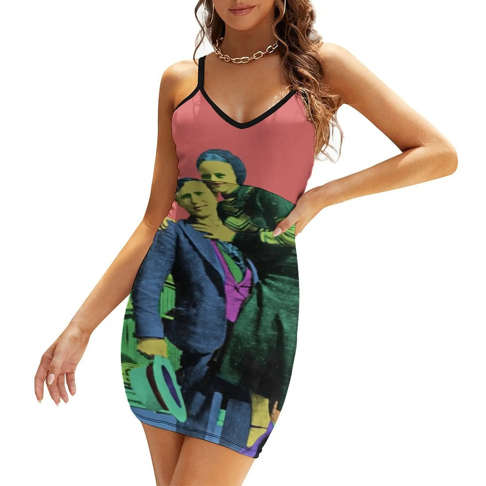 

Bonnie and Clyde Pop Art Sling Dress summer dress daily dresses korean style summer women's dress 2025 summer women's suit