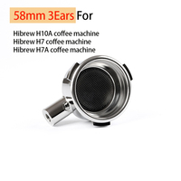 58mm Filter Holder Bottomless Coffee Portafilter Head with 2 Cups Basket for Hibrew h10a/Hibrew h7/Hibrew h7a Coffee Machine