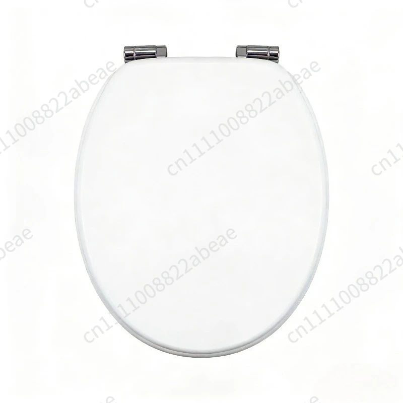 MDF Toilet Seat White Wooden Toilet Lid with Soft Closing Hinge