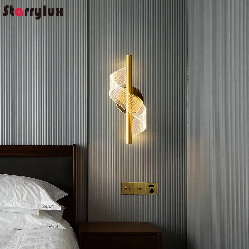 

Modern Minimalist Bedside Wall Light Creative Corridor Lamp Decor Accent Wall Sconce
