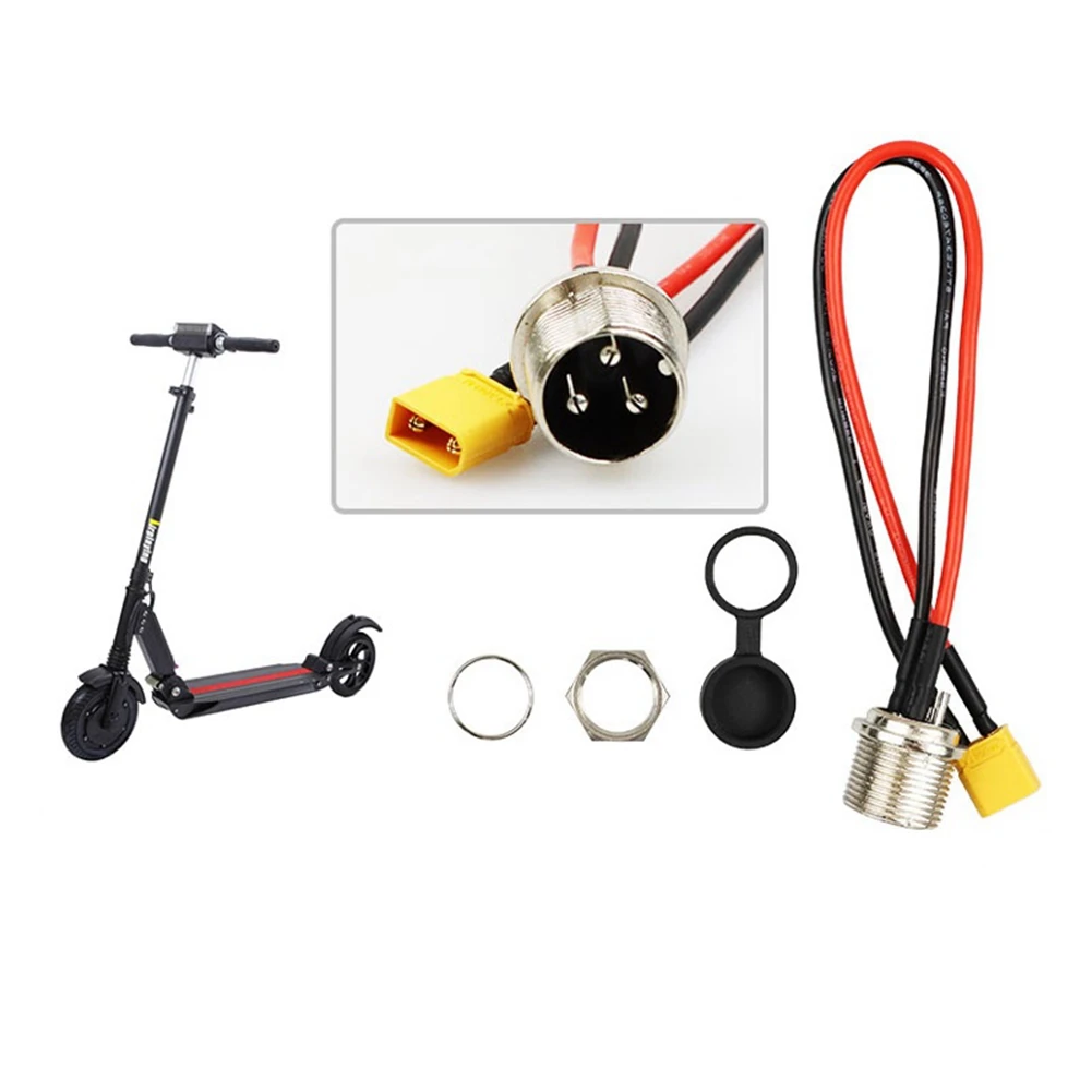 Electric Scooter Accessories Charging Connector T-Head Charging Connector Scooter Replacement Parts