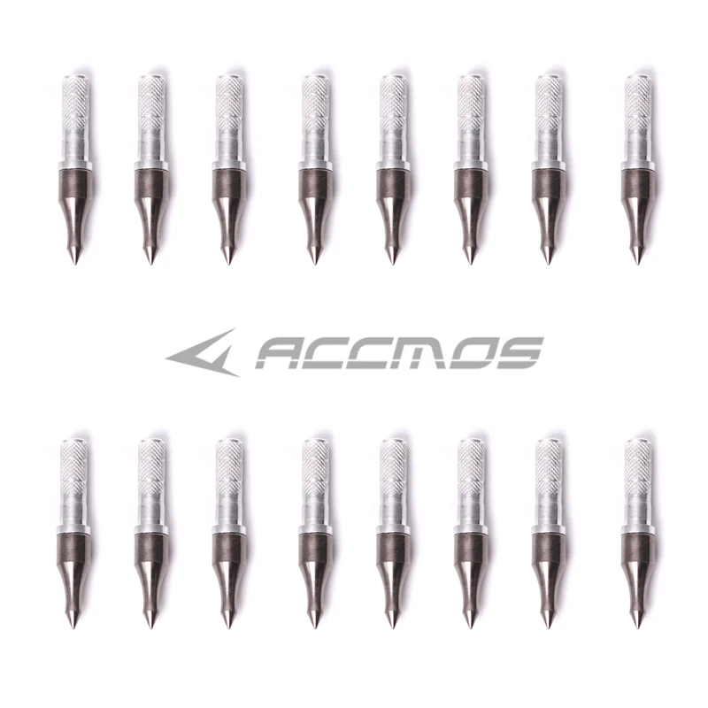 12/24/50pcs 100 Grain Target Arrow Point Archery Broadhead with Aluminum Insert Fit for ID 6.2mm Arrow Shaft