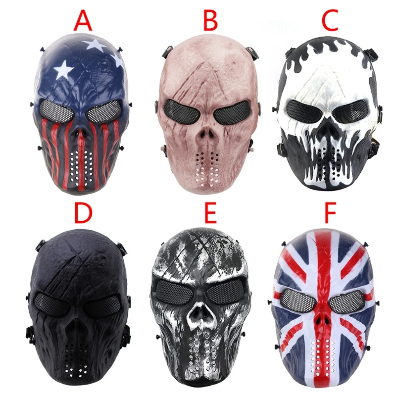 D0AD Skull Airsoft Paintball Full Face Mask for Halloween Cosplay Wargame Military Gear