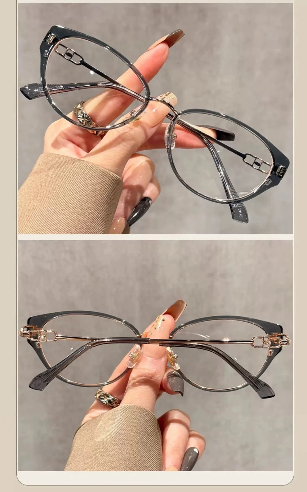 Modische Damen-Lesebrille mit hochauflösender Anti-Blaulicht-Lesebrille und ultraleichter Retro-Lesebrille – Detail 5