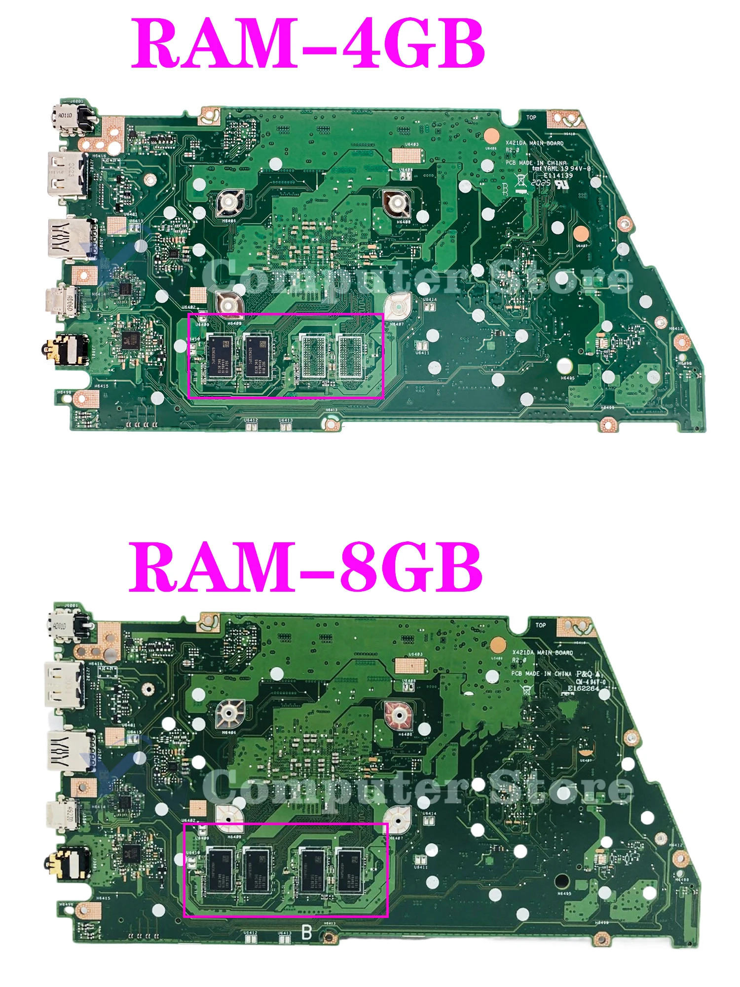 Imagem -04 - Placa-mãe do Portátil para Asus X421da X421d X421dap 3050u r3 r5 r7 8gb Ram 16gb Ram Uma Teste 100 ok