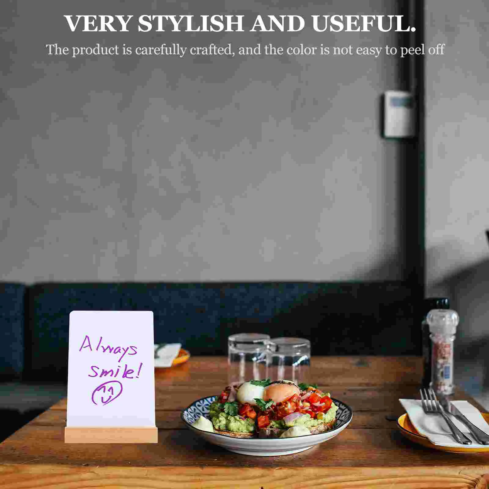 Handwritten Price Tag Whiteboard Desktop Note Writing Display Beech Pvc Message Sign Bulletin