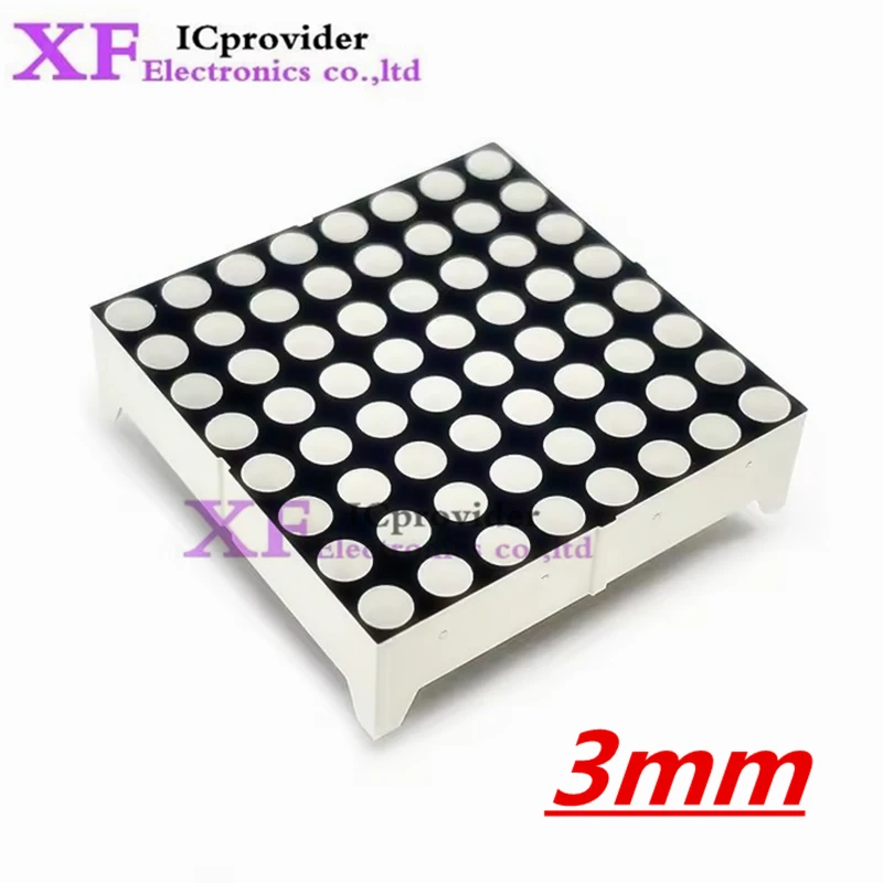2pcs 8x8 8*8 Mini Dot Matrix LED Display Red Common Anode Common Cathod Digital Tube 16pin 32mmx32mm 3mm