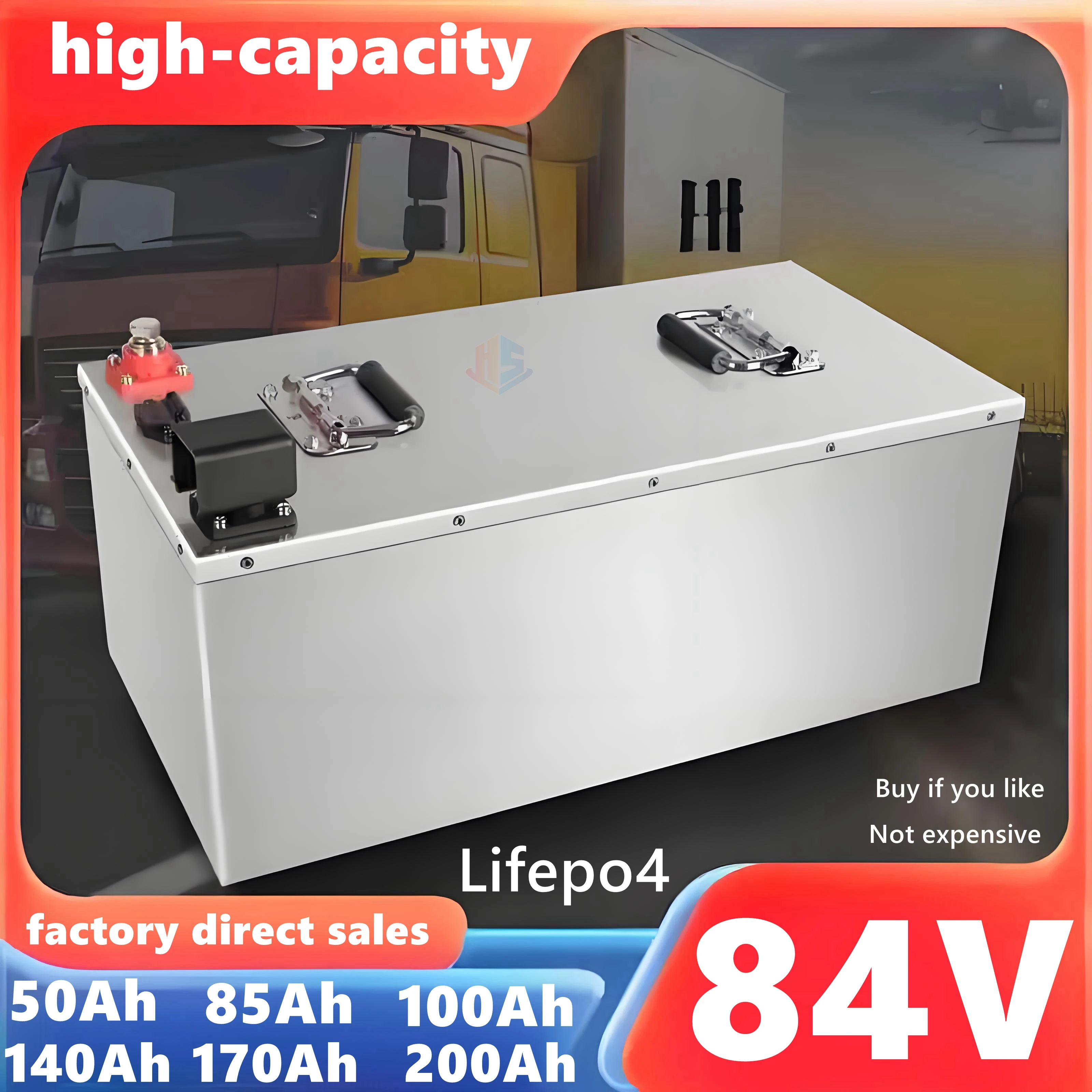 

HS 84V 100Ah 50Ah 85Ah 140Ah 170Ah 200Ah 280Ah Lithium Lifepo4 Battery for 8KW 12KW EV Motorcycle Sightseeing Car