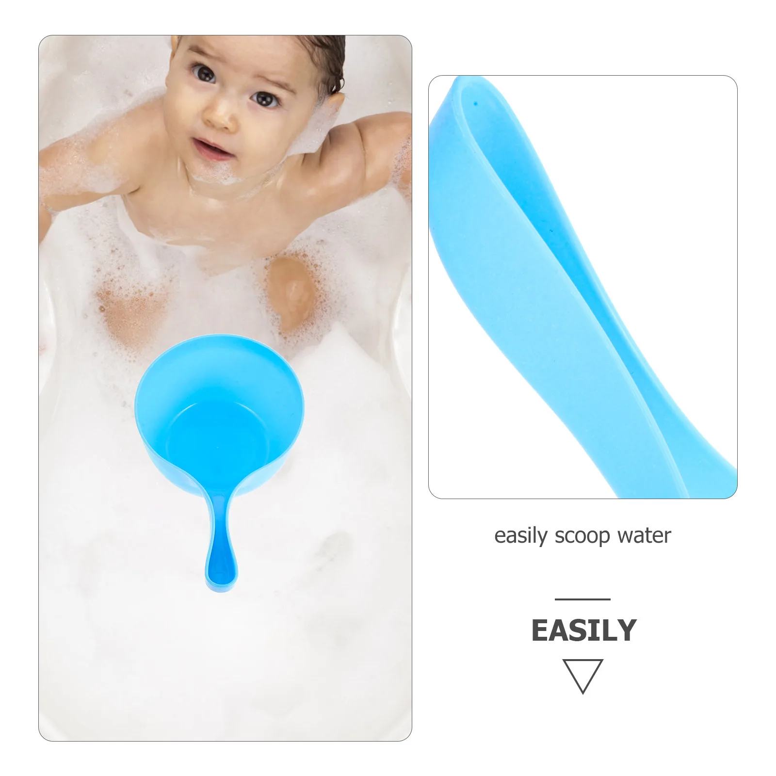 3 قطعة مغرفة حمام سميكة المطبخ الحمام مغرفة المياه قابلة لإعادة الاستخدام قحافة بلاستيكية للنباتات سقي حديقة ملعقة استحمام #3