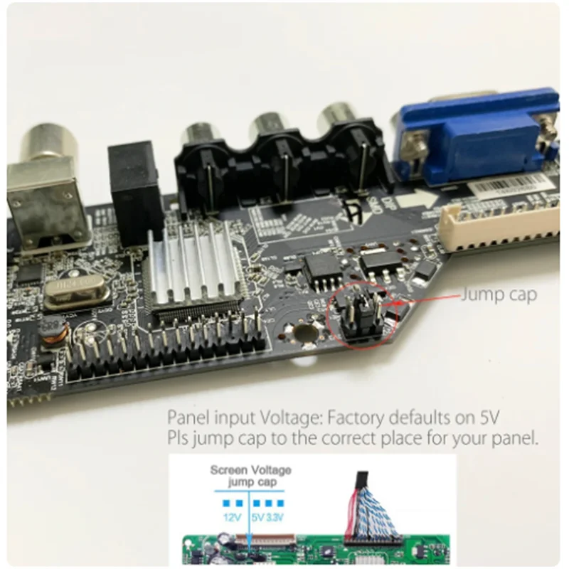 3663 Universal Controller Driver Board LCD TV New Digital Signal DVB-C DVB-T2 DVB-T 3463A Russian USB play 3663