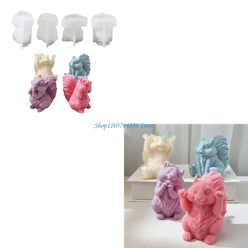 

Симпатичная форма для свечей в форме белки, форма для эпоксидной смолы для изготовления поделок своими руками