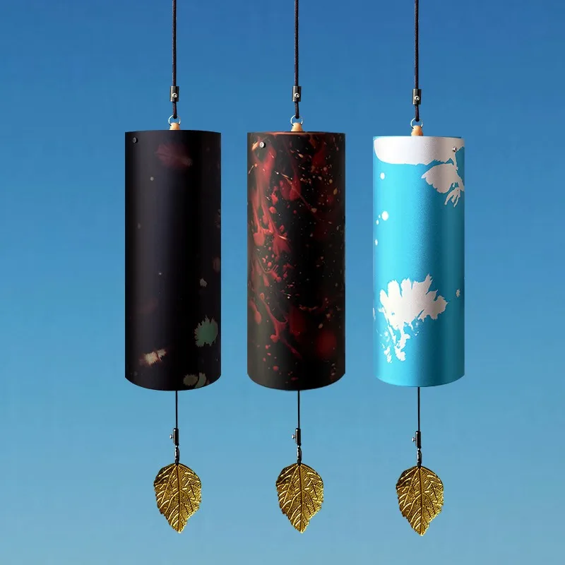 Aluminum Alloy Wind Chimes Meditation Yoga Sound Therapy Bells Outdoor Decorative Hanging Chime Musical Percussion Instrument