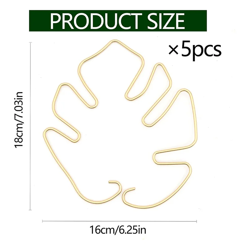 A56P-Monstera الجذعية دعم 5 قطعة نظام دعم النبات ل Monstera ونباتات قذيفة السلحفاة-مشابك أوراق عالية الجودة #6
