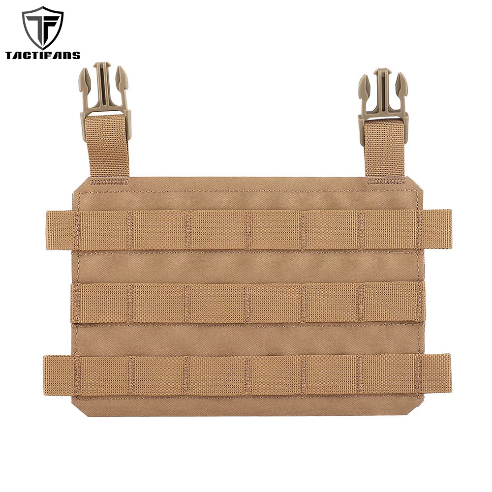 Tactical Molle Panel Front Placard Flap Horizontal Webbing Slot Quick Release Buckle FCSK Plate Carrier Hunting Vest Accessories