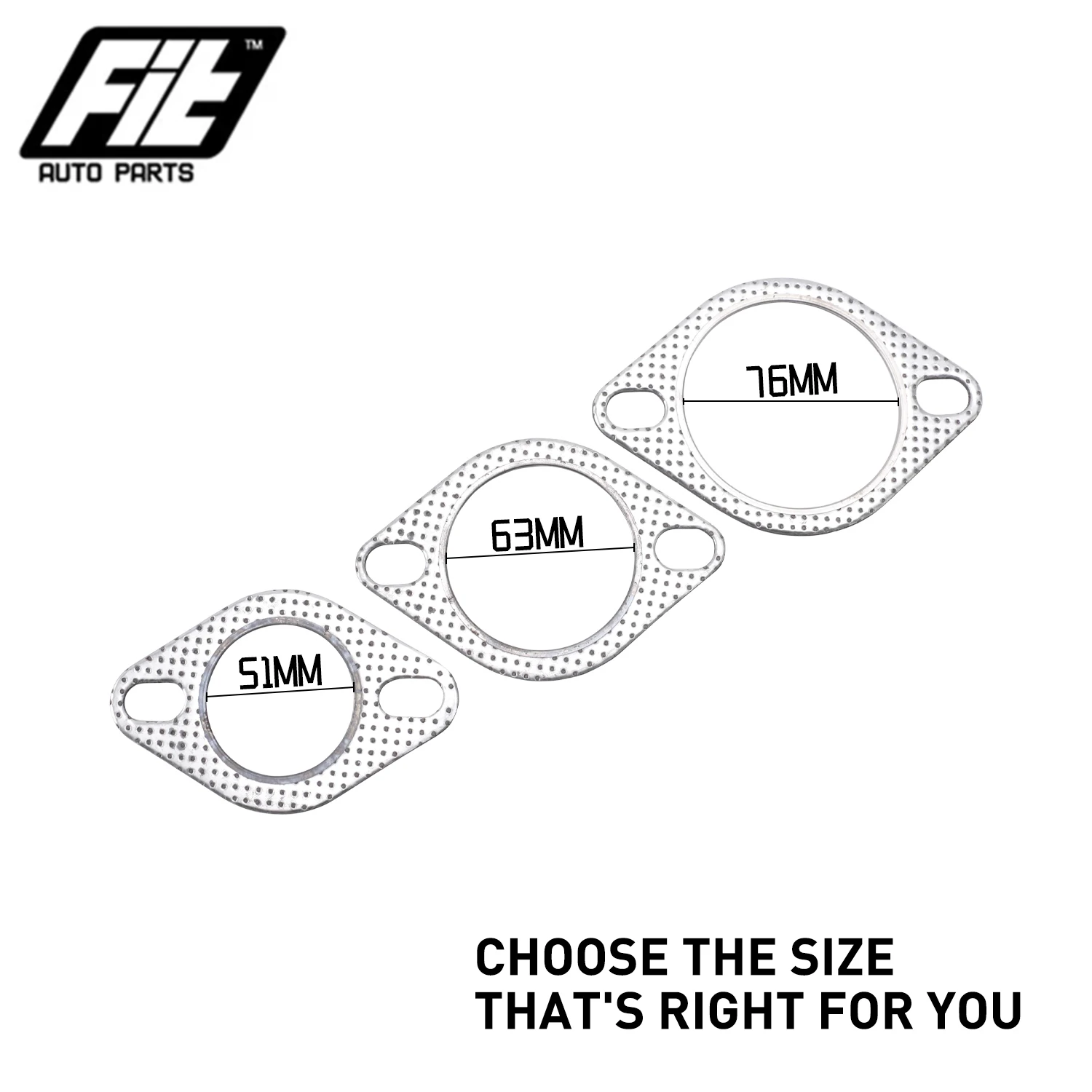 1PCS Universal Stainless Steel Exhaust Muffler Flange Exhaust Pipe Connection 51mm 63mm 76mm Joint Accessories
