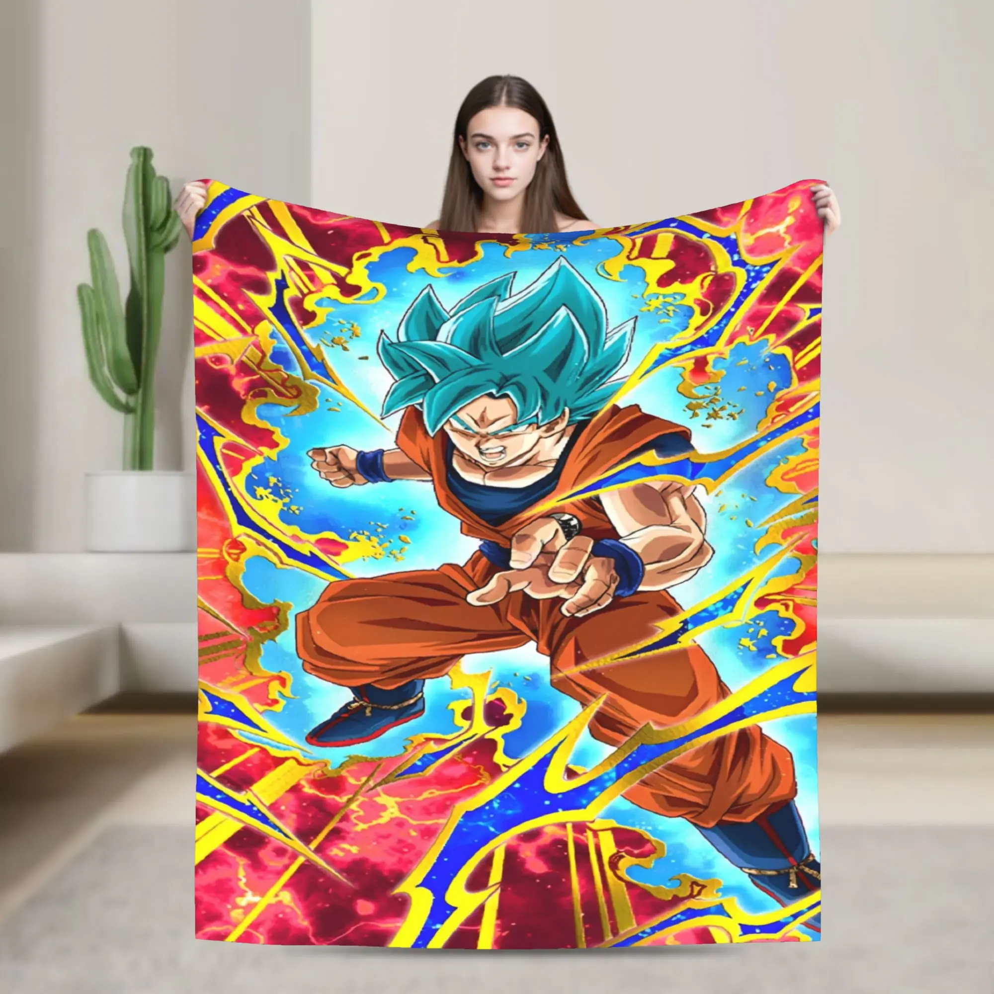 Anime D-Dragons B-Balls  Blanket Quality Super Warm  Throw Blanket Winter Airplane Travel Bedroom Novelty Bedspread