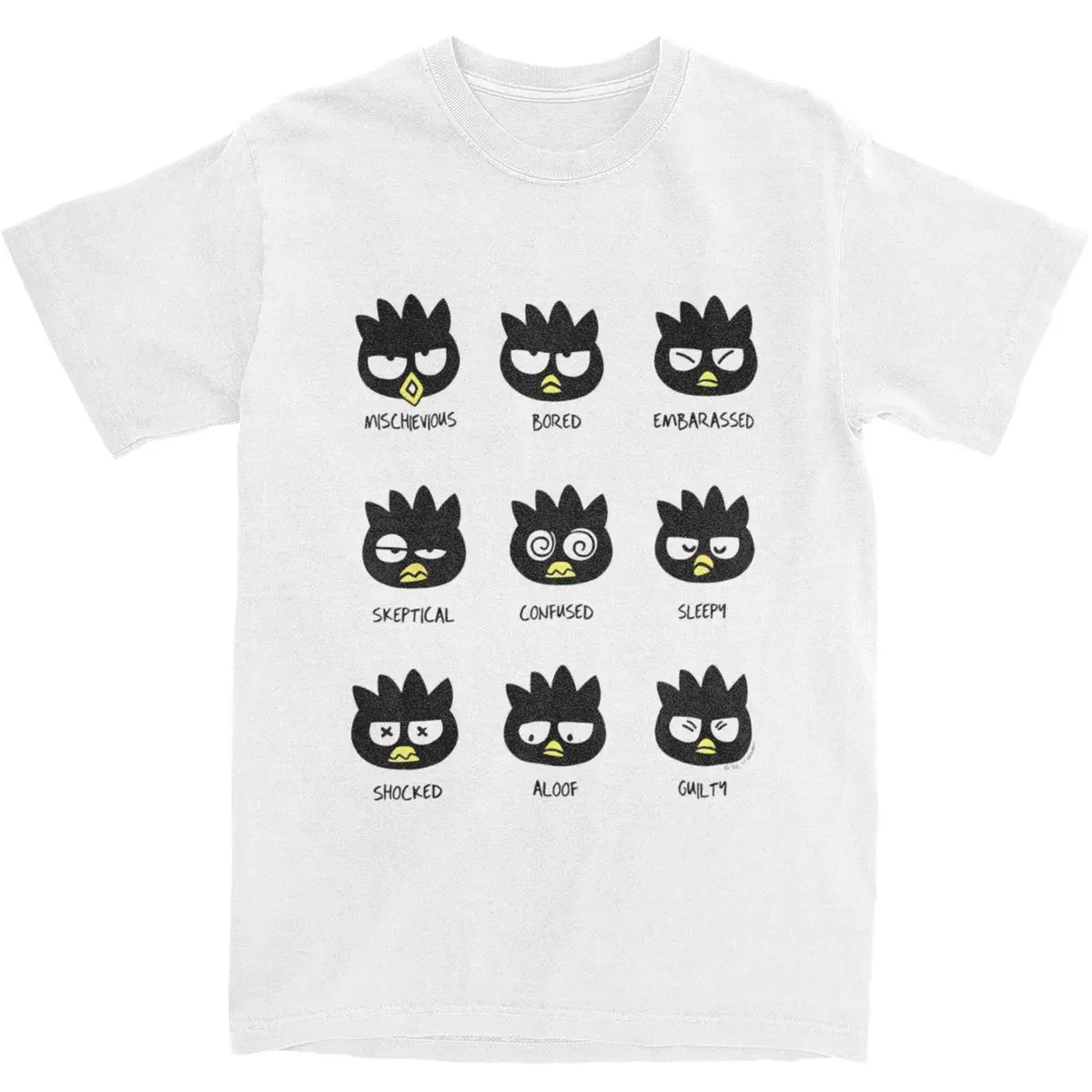 

Badtz Maru Different Moods T-Shirt Summer Y2K Basic T-Shirts Cotton Fashion Tshirt For Man Short Sleeves Printed Clothing