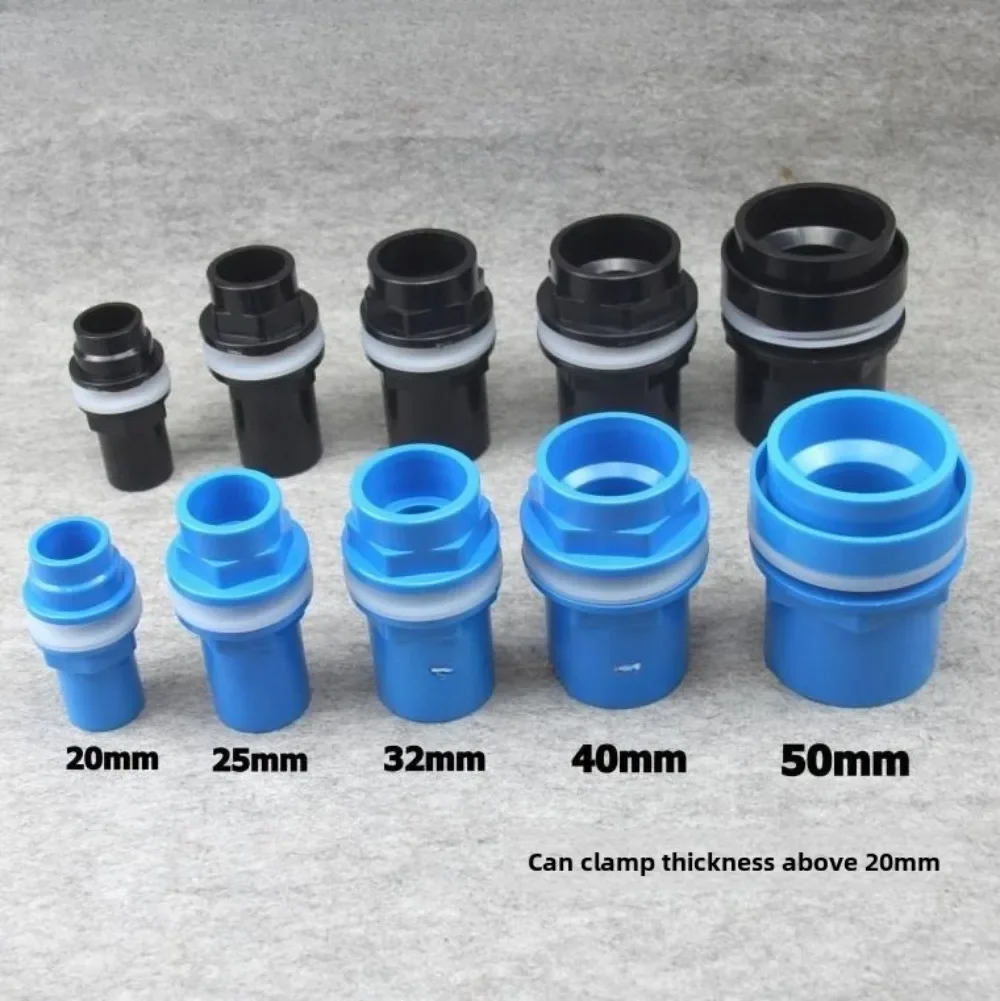 Aquarium/Fish Tank/Garden Irrigation Pipe Adapter 1pc PVC Water Tank Connector - 20/25/32/40/50/75mm Fittings for