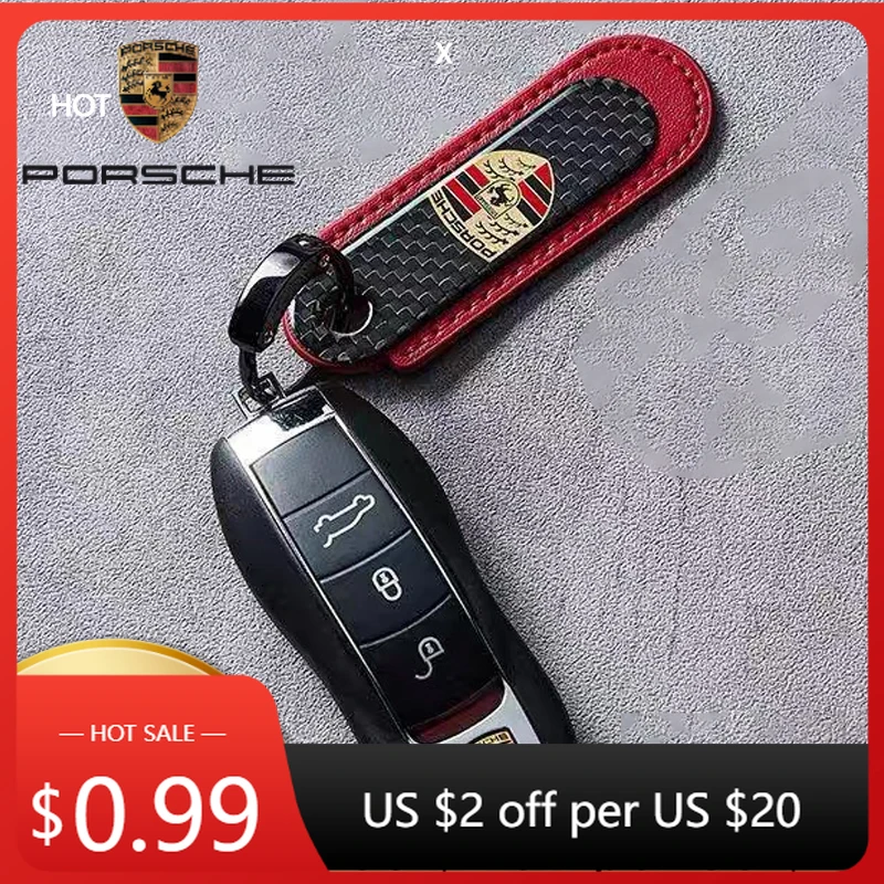 

Наклейка на автомобиль для Porsche Cayman, Cayenne, 911, Macan, эмблема из карбона, брелок для ключей, подарок для Porsche Panamera C