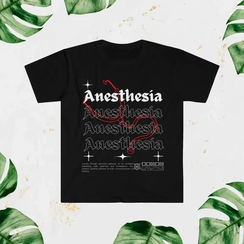 CRNA T Shirt Rock Roll Styled for Anesthesiologist Anesthesia Assistants and Providers