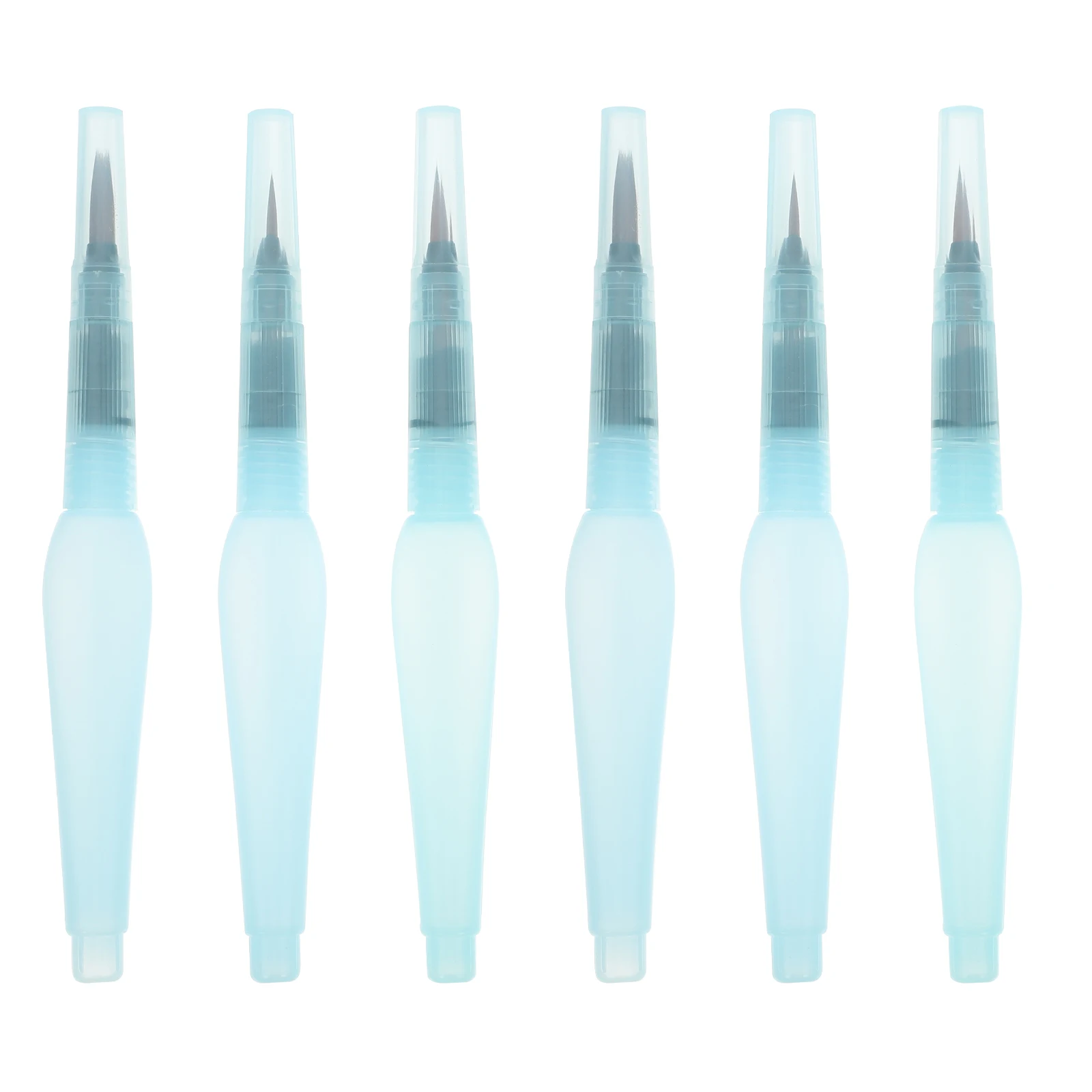 

6Pcs Water Brush Pens Portable Watercolor Paint Pens Kids DIY Art Supplies Squeezable Barrel Ink Control Art Painting Supplies