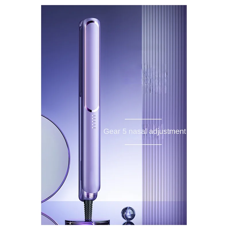 A83G-مكواة فرد الشعر الكهربائية 5 درجات الحرارة مكواة فرد الشعر الصغيرة أداة تصفيف الشعر المضادة للحرق