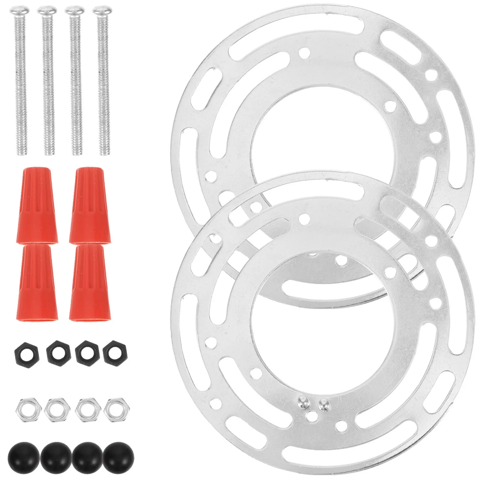 

2Set Steel Plate Universal Mounting Bracket for Ceiling Light Fixture Wall Lamp Parts with Screws Safety Grounding