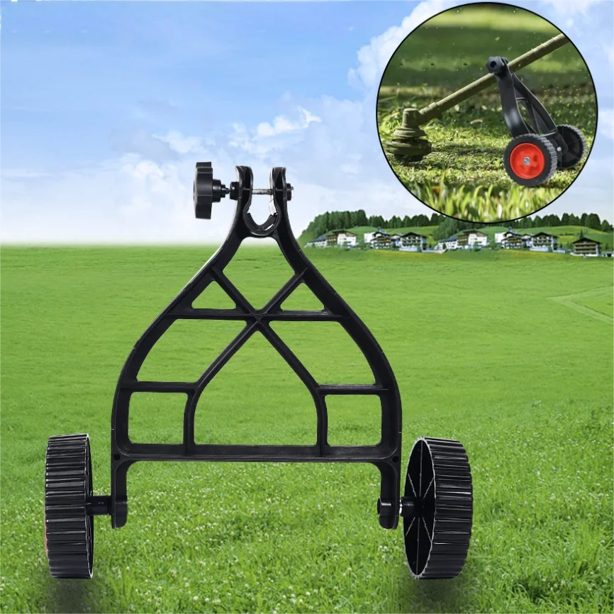 

Universal Adjustable Lawn Mower Support Wheel - Portable Side-Mount Attachment forTrimmers & Grass Tools