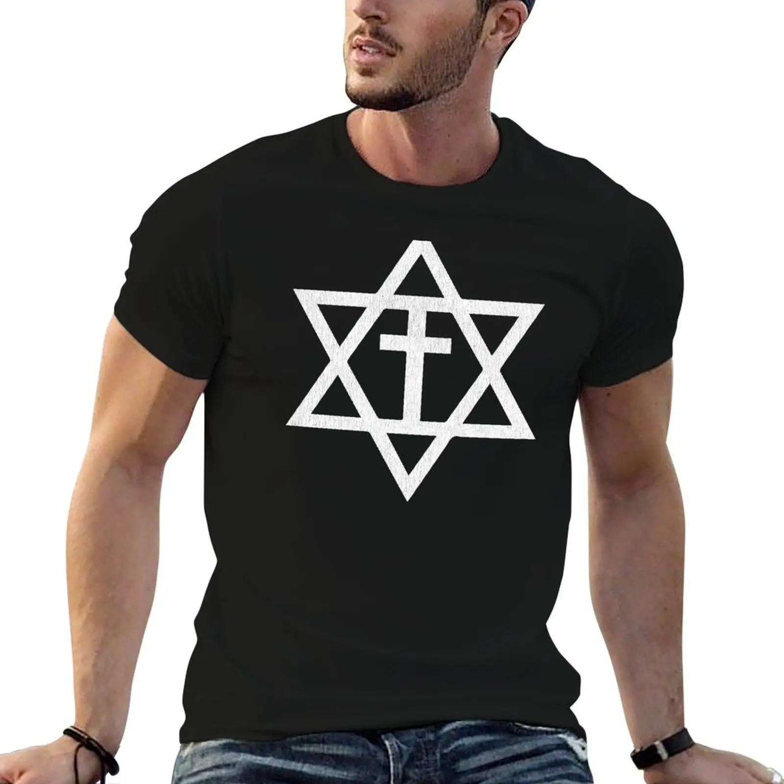 

Messianic Cross Star of David T-Shirt funny t shirts man man t shirt designer T-Shirt