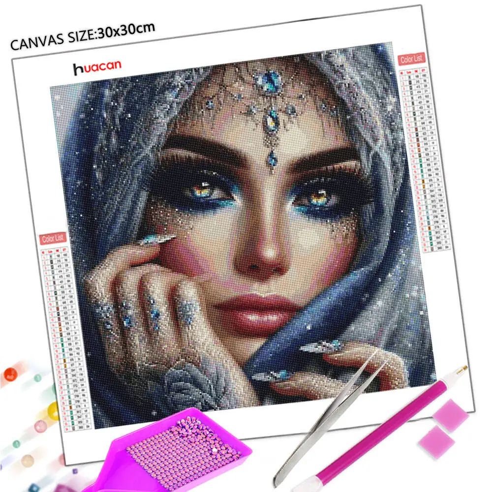 Huacan 5D Fairy Veil Diamond Painting New Collection 2025 Picture Rhinestones Embroidery Mosaic Cartoon Girl Handicraft